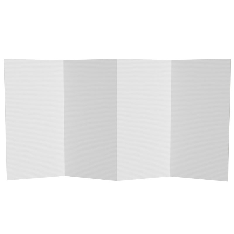 Paravent en carton Kuuda High, 4, Blanc, 3 pi