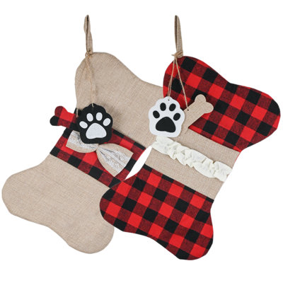 Christmas Plaid Pet Stocking