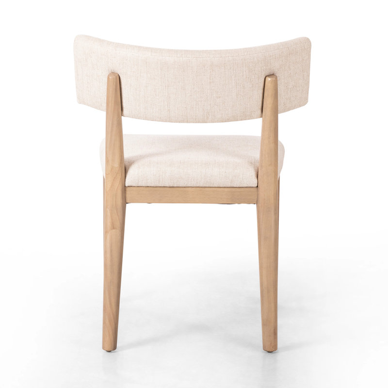 Cardell Fabric Side Chair in Alcala Nickel, Natural, Polyester Blend Beige