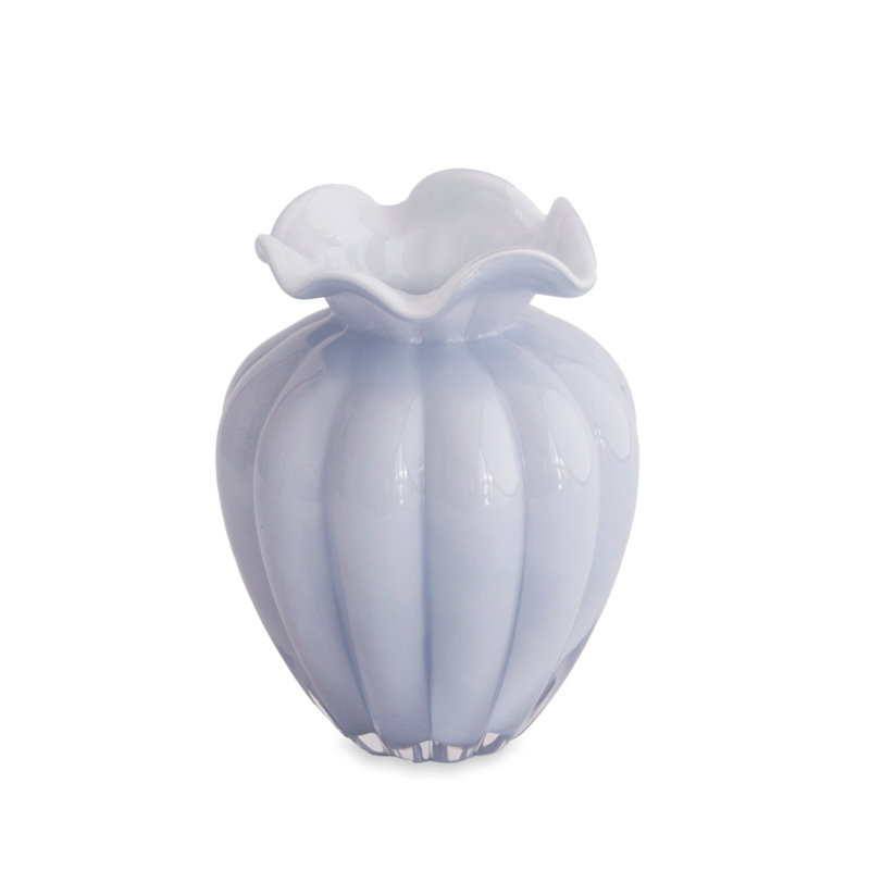 Glass Vento Large Vase, Periwinkle