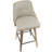 Archaimbaud 26" Fixed-Height Faux Leather Counter Stool with Square Footrest-1960604913