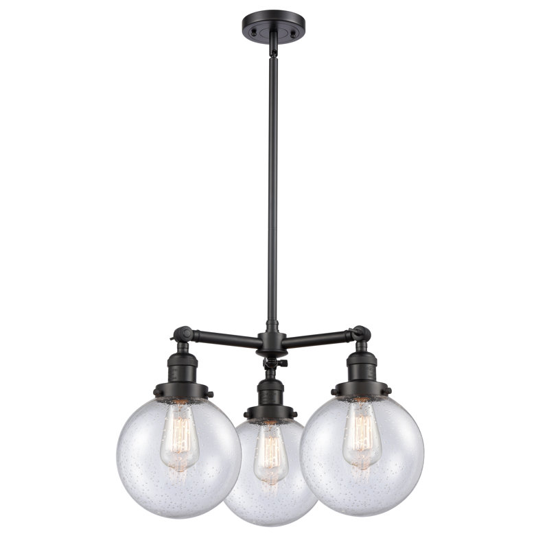 Lustre classique à 3 lumières avec abat-jour Zarmayr, Grainé, Cuivre antique, Ampoule non incluse