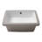 17" L x 12" W Rectangular White Ceramic Undermount Bathroom Sink with Overflow