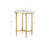 Madison Park Signature 3-Piece Oval Marble Living Room Table Set With Gold Metal Legs