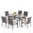 Salem 6 - Person Patio Dining Set with Rectangular Table , Cushions Included