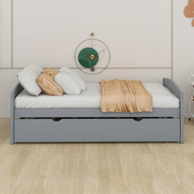 Lit plateforme avec lit gigogne