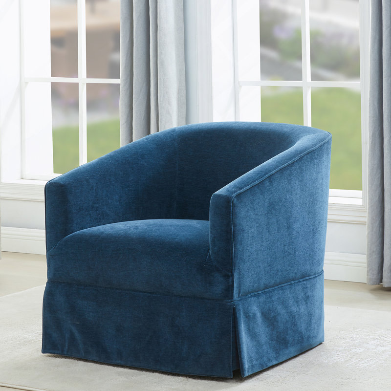 Chaise pivotante à jupe Elm Baltic, Bleu