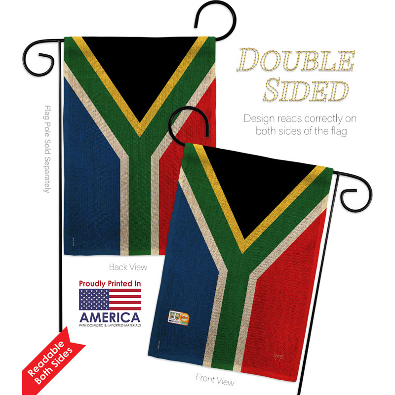 Afrique du monde the world africa, impression en polyester de 2 côtés 19 po x 13 po ensemble de drapeau