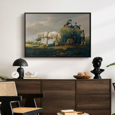 The Hay Wagon (Der Heuwagen), 1824-Friedrich Gauermann-Framed Gallery Wrapped Canvas