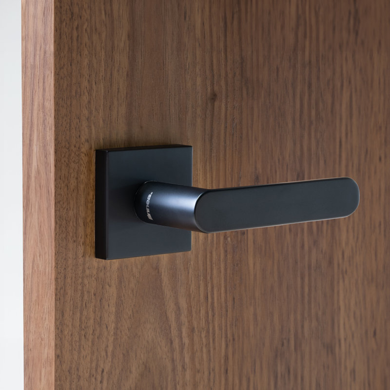 Single Dummy Door Lever Set, Right, Satin Black