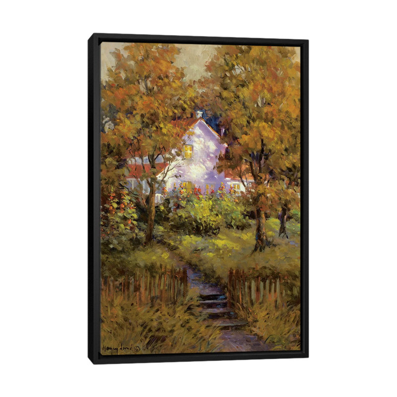 « rural vista iv », impression sur toile, H 26 po x l 18 po x P 1,5 po, Toile avec cadre noir, Pas de tapis
