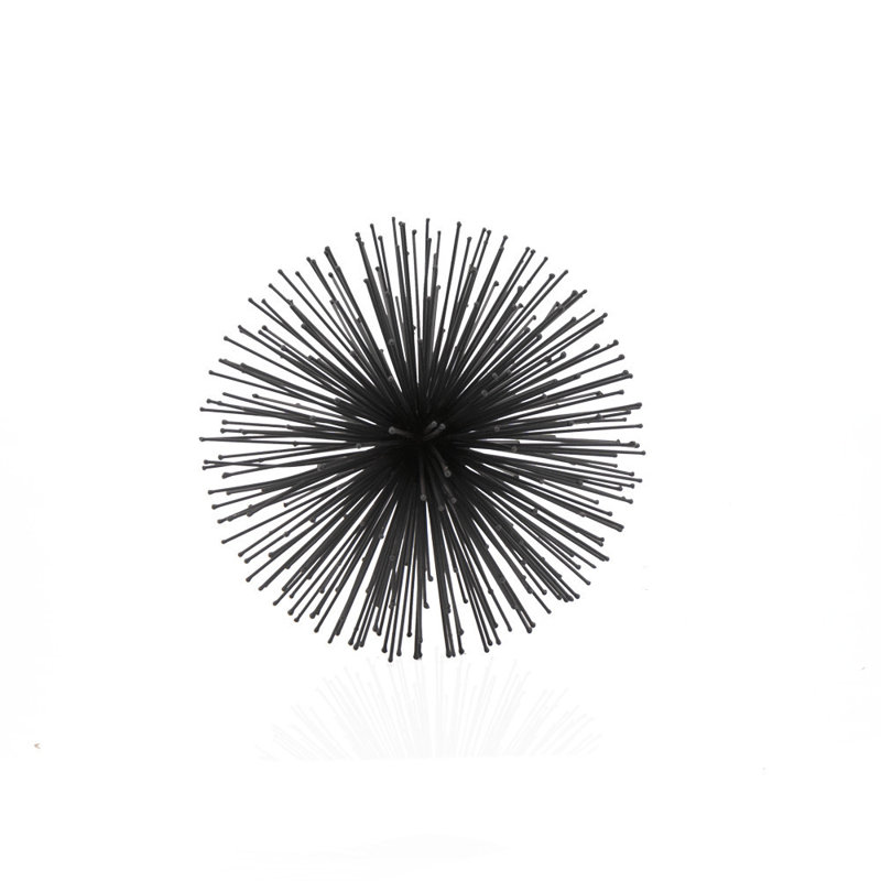 Sphère en métal noir 8 po, Noir, noir, noir, noir