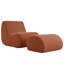 Fauteuil d'appoint avec repose-pieds Modern Wave-1514786074
