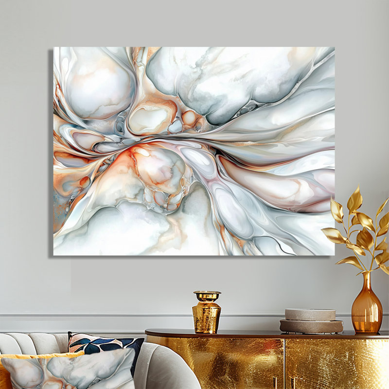 Quantum Flux Of Liquid Art - Abstract Metal Wall Art Decor, Liquid Ink Abstract Metal Print, 12" H x 20" W x 0.84" D