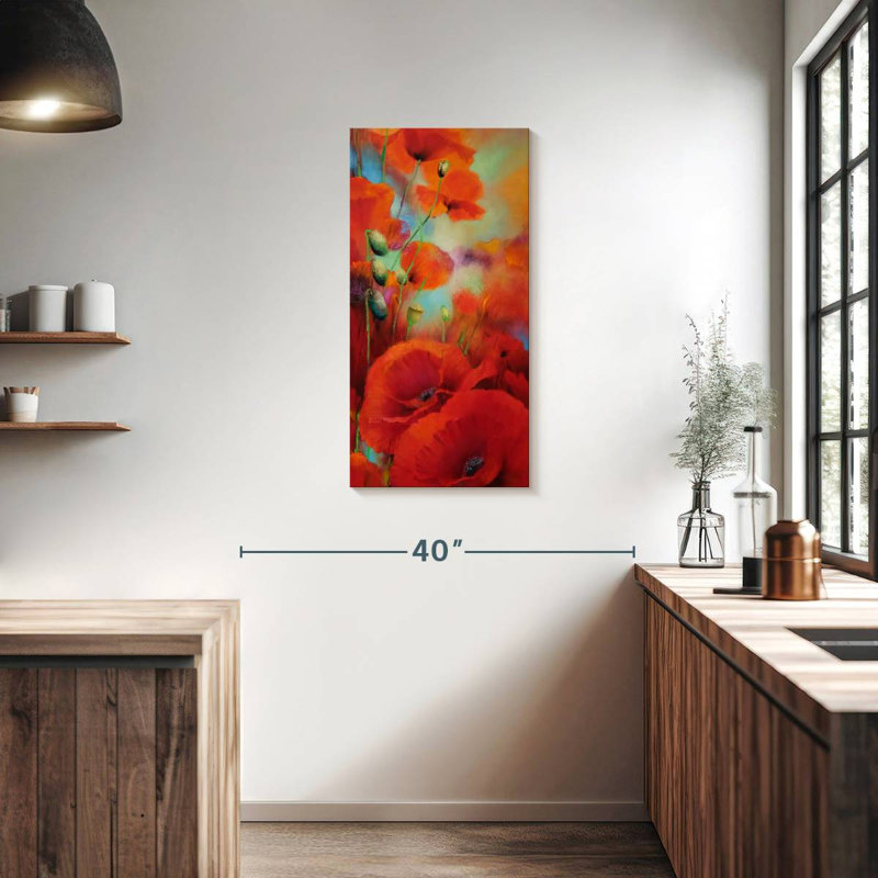 Fleurs rétro, H 36 po x l 18 po