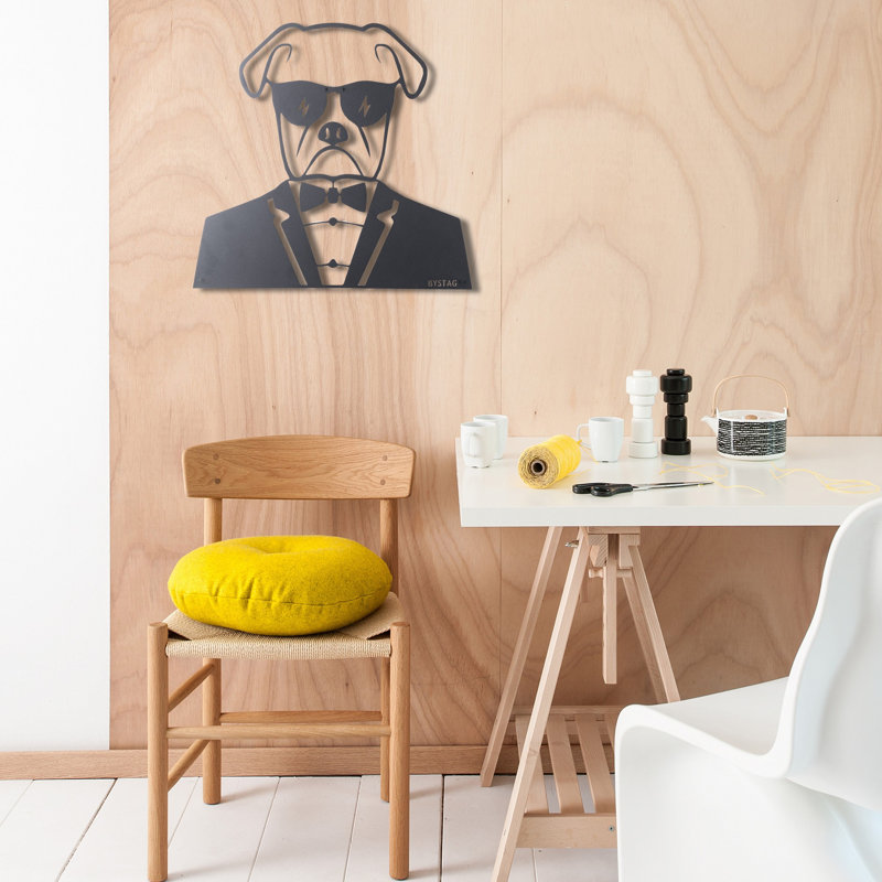 Accessoire mural décoratif en métal, noir, 16,5 po x 19,7 po | Fabrication 100% métal, épaisseur: 0,08 pouce | Conception murale facile | Décoration élégante pour le salon, la chambre à coucher ou les espaces de bureau