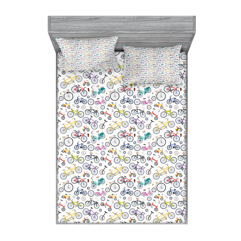 Microfiber Sheet Set, Queen Sheet Set + Fitted Sheet + 2 Pillowcases