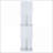 Bookcase, 4-Tier Snow White &amp; Chrome Silver | Space-Saving | Wood+Metal | Modern