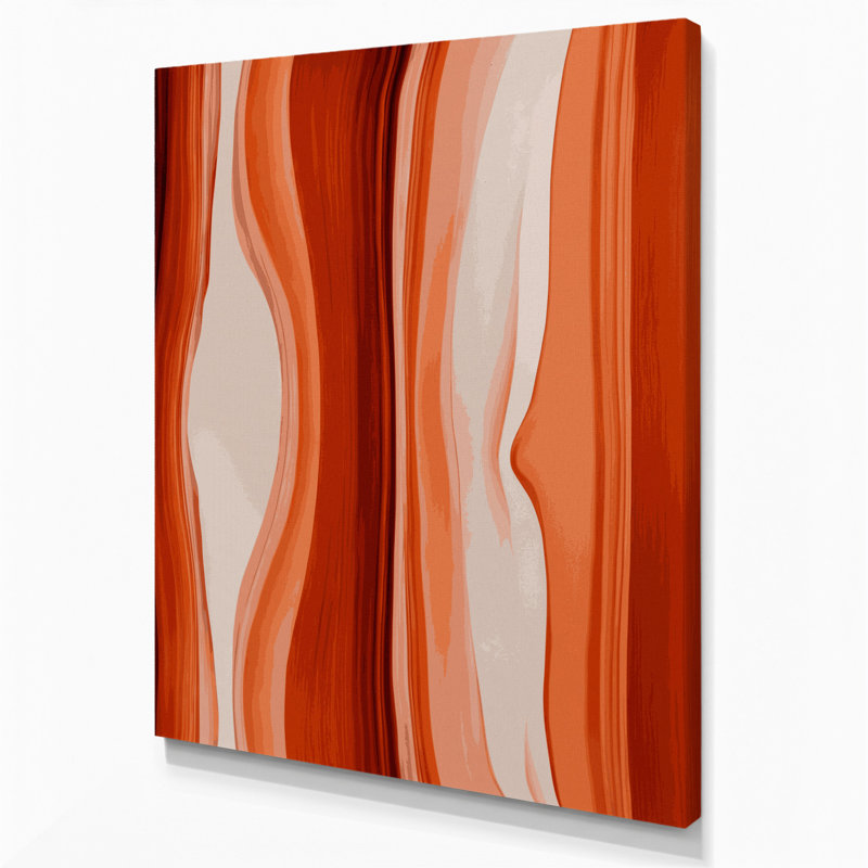 Toile abstraite sur fond rouge 11, H 20 po x l 16 po