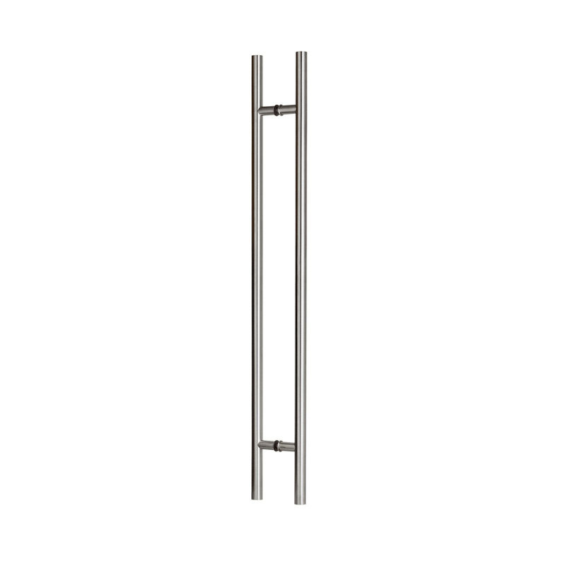 Poignée de porte longue, poignée de porte d'entrée ronde en forme de «H», acier inoxydable 304, Noir, noir, noir, noir