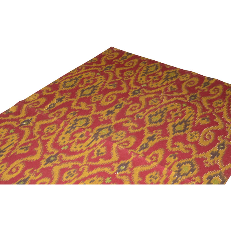 Flatweave Wool Ikat Area Rug in Multi