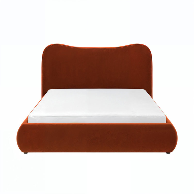 Upholstered Velvet Ottoman Bed, Double