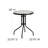 Amlie 23.75" Round Glass Metal Table with 2 Rattan Stack Chairs