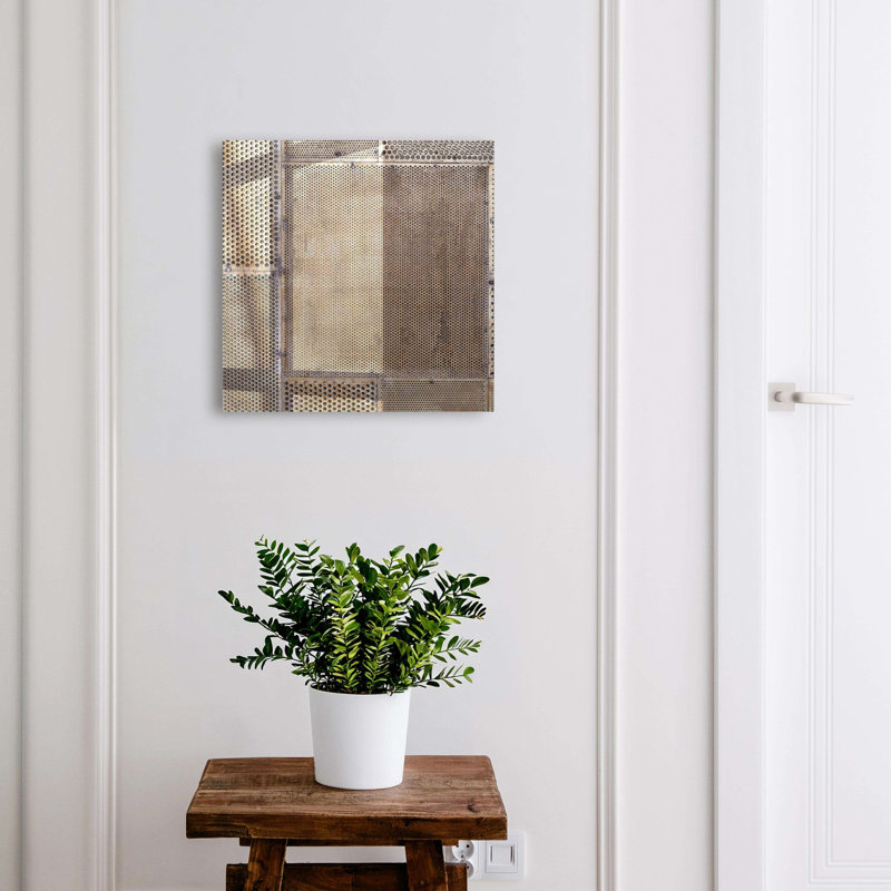 Key storage cabinet, Opens to the left, 30x30x5, Black, Geometric structure full of details, 