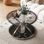 Round Glass Coffee Table with 2 Tiers-1988665193
