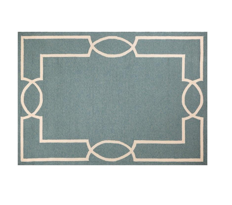 Tapis intérieur et extérieur gris et ivoire 8 pi x 11 pi