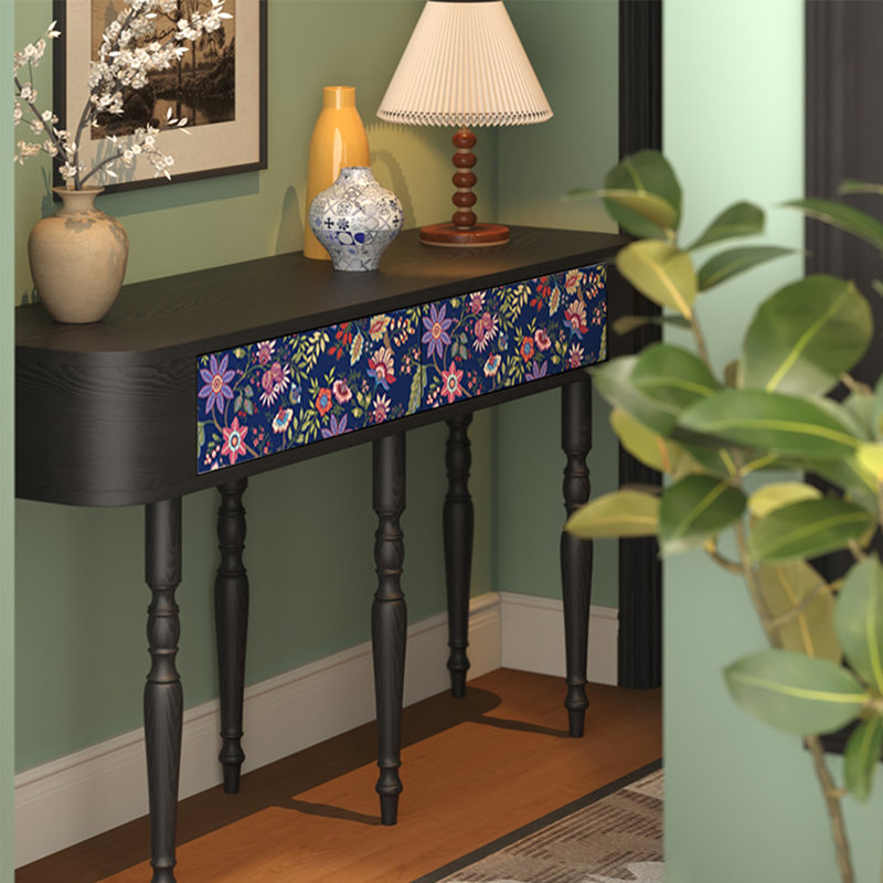 Console artistique à pieds hauts, H 31,5 po x l 55,12 po x P 15,75 po