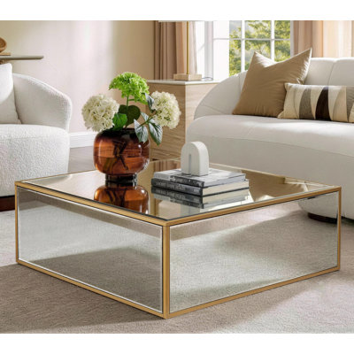 Wierd Mirrored Block Coffee Table