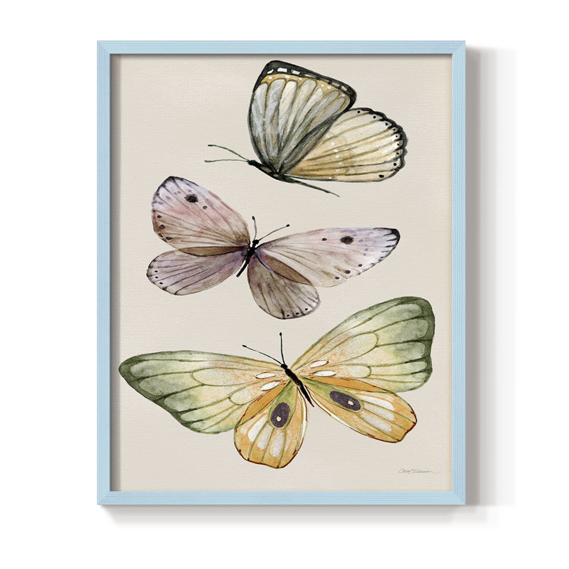 «Fly Away I», reproduction encadrée - bois massif, H 21 po x l 17 po, Bleu