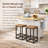 47.2" Large Kitchen Island With 2 Bar Stools,Drop Leaf And Power Outlet-679678779