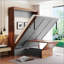 Lit escamotable double avec bureau pliable-1918888794