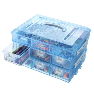 Plastic Stackable Desk Organiser with Drawers