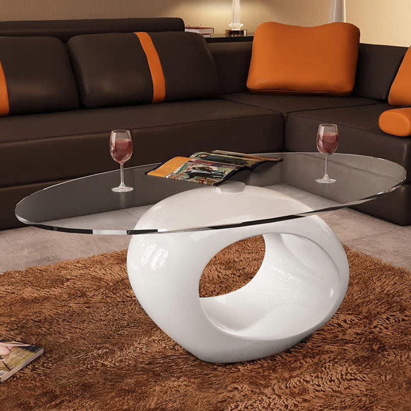 Stringer Solid Coffee Table, White