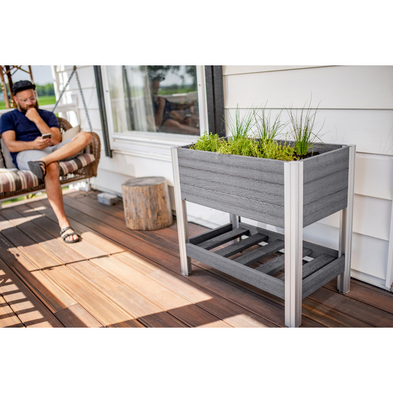 Urbana Elevated Planter, 31” W x 18” D x 28.9” H