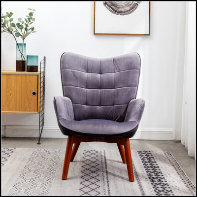 Leiria Contemporary Silky Velvet Tufted Accent Chair with Ottoman, Exquisite Craftsmanship and Unmatched Comfort for Your Home.