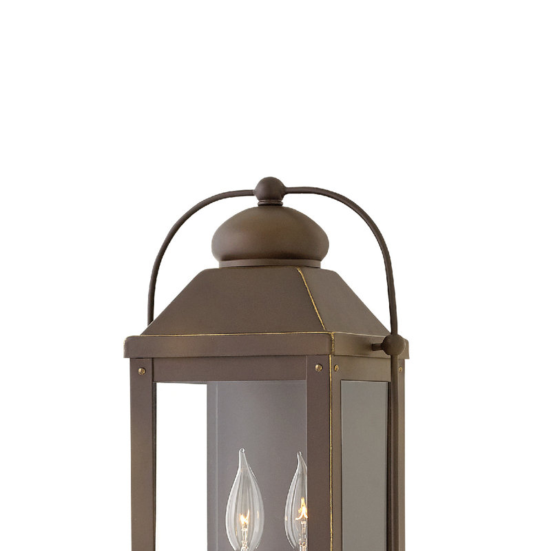 Anchorage 2-Light Outdoor Wall Lantern, Light Oiled Bronze, 17.75" H x 9.25" W x 7.75" D