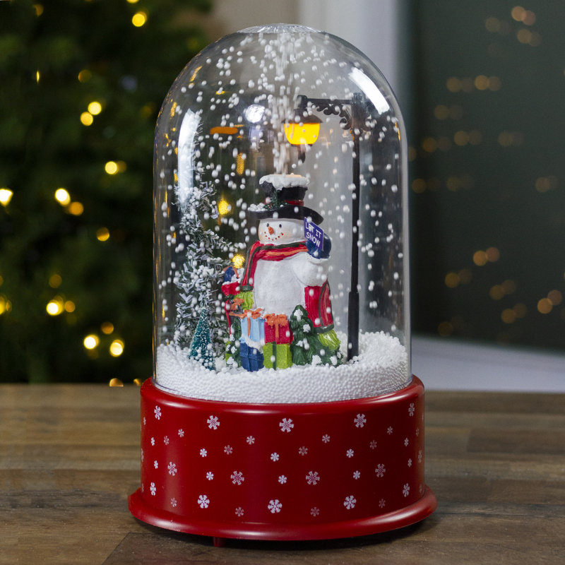 Globe de Noël illuminé avec globe en neige 11,75 "