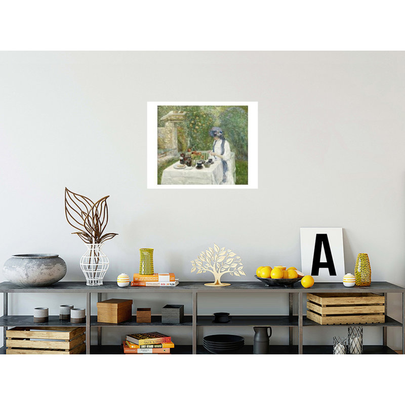 «French Tea Garden» par Childe Hassam - Impression giclée, H 22 po x l 28 po
