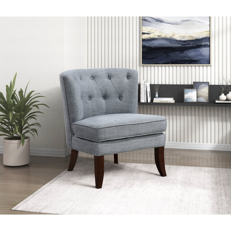 Meuble de salon classique capitonné gris foncé 1pc