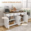 Buffet, armoire à café avec tiroirs, patiné-879943521