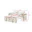 Canapé-lit beige avec causeuse avec accoudoirs de rangement, port USB