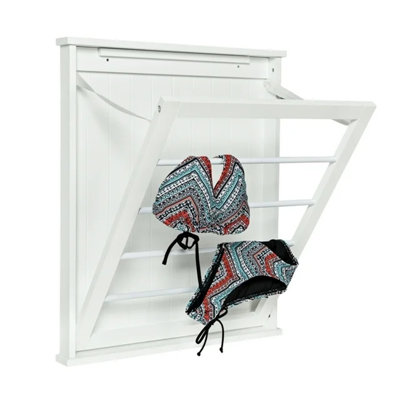 Nezovich Metal Foldable Wall Mounted Clothes Rack