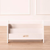 2-Tier Kids Book Display Shelf With Handles, Montessori Book Organizer For Playroom Or Classroom, Durable And Safe Design