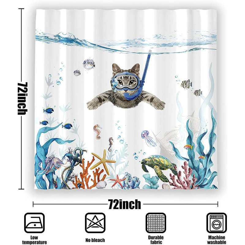 Ophia Shower Curtain with Hooks Included