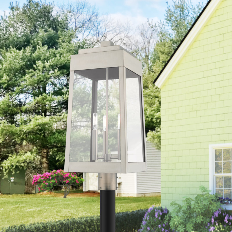 Antionetta Lantern Head, 24.75" H x 10.5" W x 10.5" D, Brushed Nickel