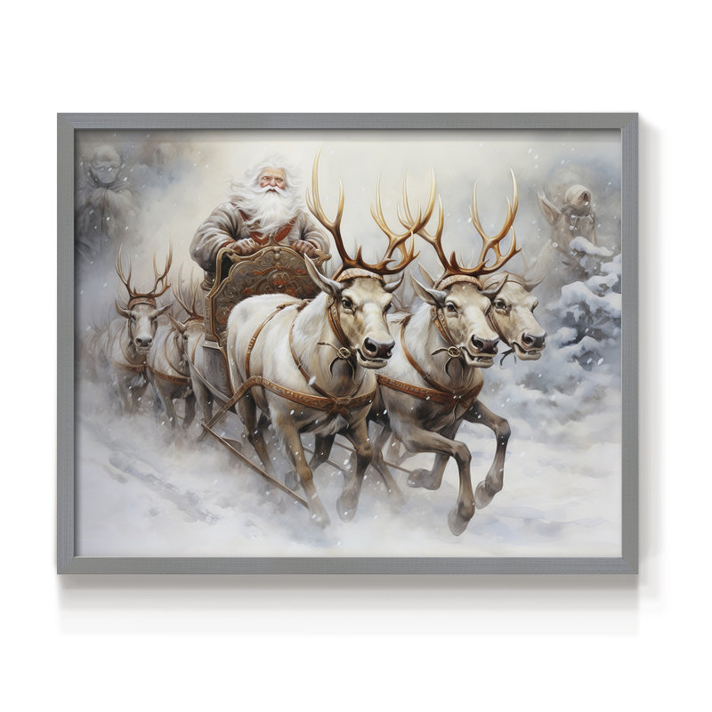 «Chirstmas Art» - CECLXVII - Reproduction encadrée - Restickable, H 16 po x l 20 po, Gris